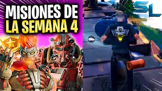 Como COMPLETAR TODAS las MISIONES DE LA SEMANA 4 TEMPORADA 3 CAPITULO 5 FORTNITE [upl. by Sremmus407]