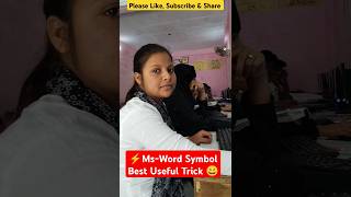 MsWord program me bachche ne keyboard se rose 🌹 symbol banaya youtubeshorts shortsvideo computer [upl. by Leander819]