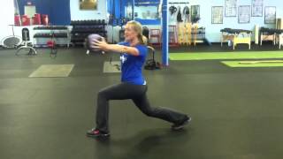 MEDICINE BALL Lunge with rotation [upl. by Weylin]