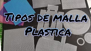 Tipos de Malla plástica para manualidades  canvas plastic [upl. by Netsoj]