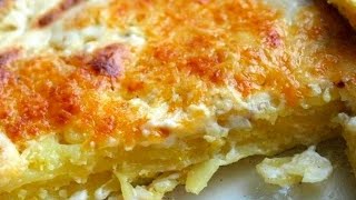 Kartoffelgratin Rezept  Kartoffelauflauf aus rohen Kartoffeln mit Sahne und Käse selber machen [upl. by Rexferd]