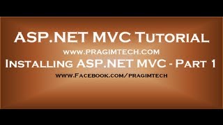 Installing aspnet mvc  Part 1 [upl. by Diane-Marie]