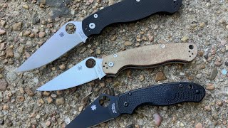 Spyderco’s Military 2 Para Military 2 and Para 3 side by side comparison [upl. by Donela]