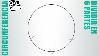 Dividir la circunferencia en 6 partes iguales [upl. by Kedezihclem]