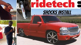 Shock install and first ride in the bagged Silverado [upl. by Aicnelav]