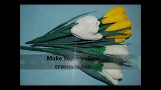 How to make crepe paper flowers  crocus DIY [upl. by Surbeck15]