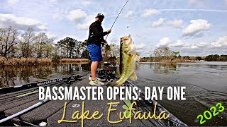 Bassmaster Open Day One Lake Eufaula AL 2023 I CAUGHT THEM [upl. by Alyahsal]