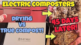 GEME Electric Kitchen Composter vs Lomi like Dehydrate Food Recycler Review the real compost result [upl. by Yeloc]