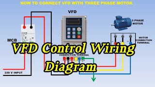 VFD Control Wiring Diagram  How to Wire a VFD  Variable Frequency Drive [upl. by Nahn]