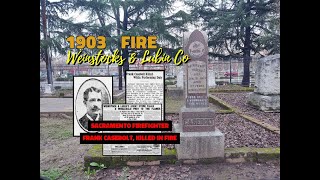 FIREFIGHTER KILLED 1903 WEINSTOCKS FIRE [upl. by Nayrb]