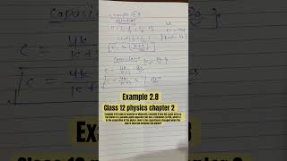 Example 28 Class 12th physics chapter 2 ELECTROSTATIC POTENTIAL AND CAPACITANCE [upl. by Rolfston59]