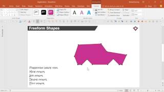 Freeform Shapes Advanced PowerPoint Tutorial [upl. by Patman]