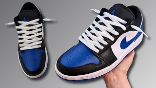 HOW TO LOOSE LACE NIKE AIR JORDAN 1 LOW  How To Lace Jordan 1 [upl. by Edra]