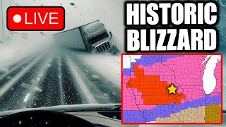 Insane Bomb Cyclone Causes Major Blizzard In Iowa  LIVE is happened Part 1 [upl. by Alemap]