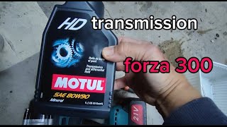 transmission oil change honda forza 300 [upl. by Assilam]