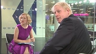 Boris Johnson gets interrupted by his spin doctor  Channel 4 News [upl. by Reizarf]