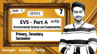 Primary Succession and Secondary Succession in Tamil  Part A  EVS Unit 1  GE3451 in Tamil  EVS [upl. by Mcdougall]