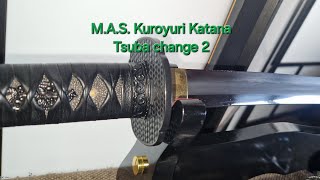 MAS Kuroyuri Katana L6 Bainite Tsuba change 2 [upl. by Nuahsak642]