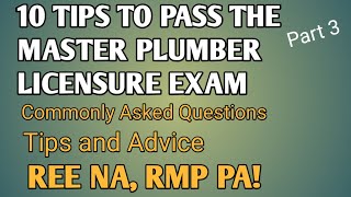 10 Tips and Advice  Master Plumber Licensure Exam Common Questions [upl. by Rachele]