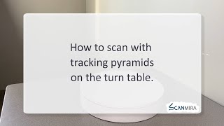 3D scanning using ScanMira and iPhone X with tracking pyramids on the turntable [upl. by Titania736]