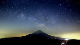 星景微速度撮影 タイムラプス33 富士山と天の川～精進湖パノラマ台からの星空 Star Timelapse in Japan33 ～ MtFuji amp The Milky Way 2014 [upl. by Ardnossac]