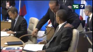 26511 Berlusconi parla con Obama contro giudici al G8 English subsSubtítulos español [upl. by Viridissa]