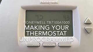 Deprogramming Your Thermostat Manual Mode [upl. by Strepphon]