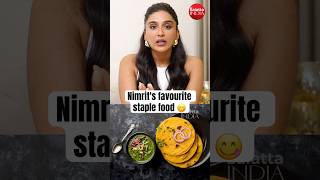 nimritkaurahluwali proves she has turned into a typical Bombay girlie as she loves eating Poha [upl. by Adneral]