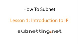 How to Subnet  Lesson 1 [upl. by Elay]