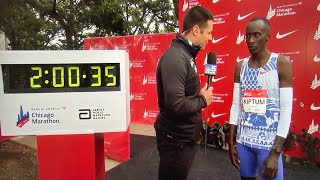 MARATHON WORLD RECORD  KIPTUM  CHICAGO MARATHON [upl. by Leruj]