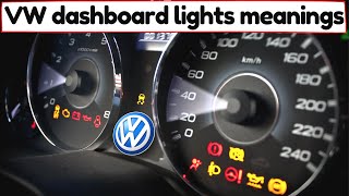 Volkswagen Warning lights Explained All symbols amp indicators – What they Mean [upl. by Kelwin]