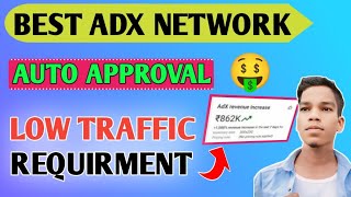 Best Adx For Blogger Instant Approval Auto approval adx network  AdSense Alternative [upl. by Farman]