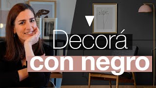 Cómo usar y combinar el 🖤 COLOR NEGRO 🖤 en DECORACIÓN de interiores [upl. by Worrell]