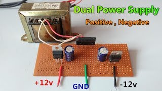 DC 12v 12v GND Dual power supply  Using center tapped transformer [upl. by Ennazus]