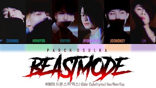 MONSTA X 몬스타엑스 Beastmode Color Coded Lyrics HanRomEsp [upl. by Cherice]