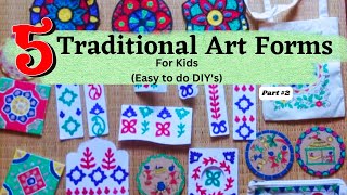 Indian Traditional Art forms for Kids from imagimake  5 easy DIYS [upl. by Anoli444]