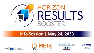 Info session on Horizon Results Booster – steering research towards a strong societal impact [upl. by Fariss]