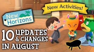 10 UPDATES amp CHANGES in August 2024 New Activities  Animal Crossing New Horizons [upl. by Naloc]