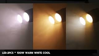 Blinder Lights Par Lights 200W COB 2 Eyes Cool WhiteWarm White（3200K5600K CT [upl. by Aissila]