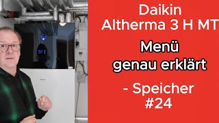 Menü Warmwasser 24 Einstellungen Wärmepumpe Daikin Altherma 3 H MT [upl. by Isidore]