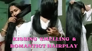 Kissing Smelling amp Romantic Hairplay  Long Hair Maina [upl. by Annovaj]