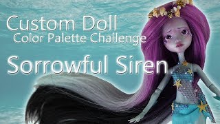 Custom Doll Repaint  My First Doll WIG Mermaid Sorrowful Siren Lagoona Blue OOAK [upl. by Goldi]