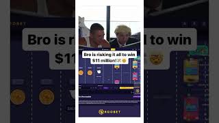 Bro is risking it all to win 11 Million 🤑🤯 roobet chickengame gamble casino bigwin streamer [upl. by Sined]