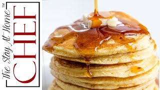 How to Make Perfect Pancakes  The Stay At Home Chef [upl. by Airdnas]