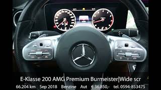 Mercedes Eklasse 200 AMG Premium BurmeisterWide screenPanodakLederMemory seatsCameraCar play [upl. by Slosberg275]