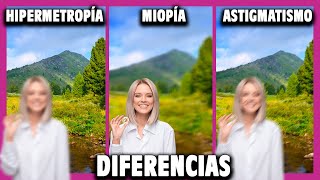 🟪 Diferencia entre MIOPIA HIPERMETROPIA y ASTIGMATISMO [upl. by Romina]