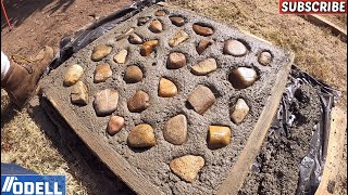 How to Make Decorative Concrete Pavers with Big Rock DIY [upl. by Anabella]