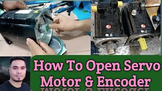 How to open servo motor amp Encoder How to change Servo motor bearing Servo Motor Repairing Details [upl. by Atlas898]