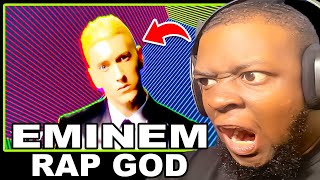 WOW FIRST TIME REACTION to Eminem  Rap God REACTION [upl. by Htebezile]