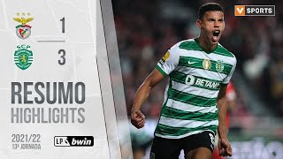 Highlights  Resumo Benfica 13 Sporting Liga 2122 13 [upl. by Kirsteni]